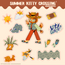 SUMMER KITTY CROSSING ONE STICKER SHEET: MAY 2021