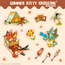 SUMMER KITTY CROSSING TWO STICKER SHEET: MAY 2021